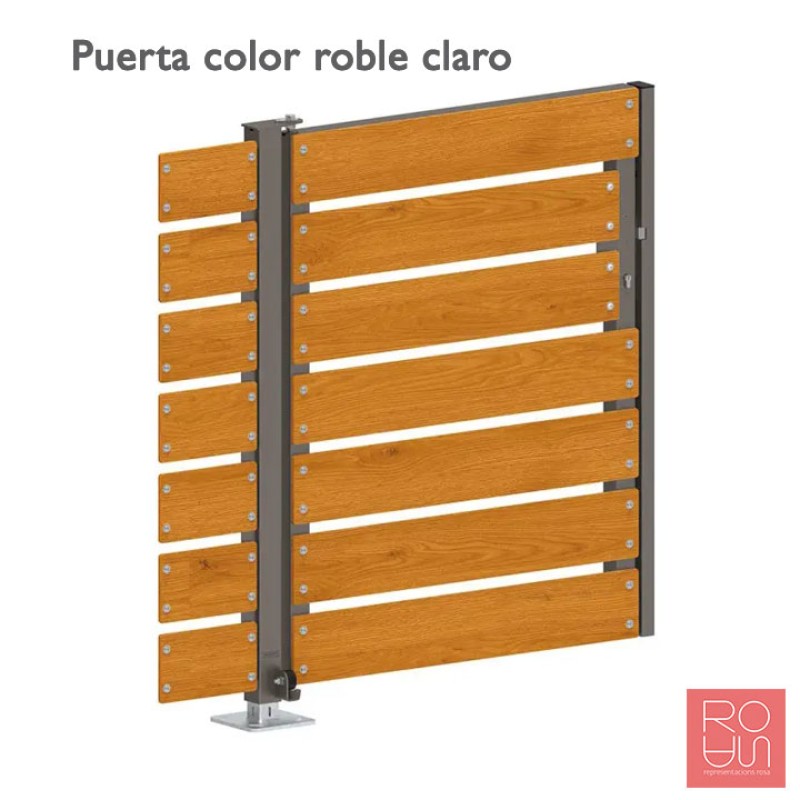 Guardacontenidors modulable en lames de fusta compacte 